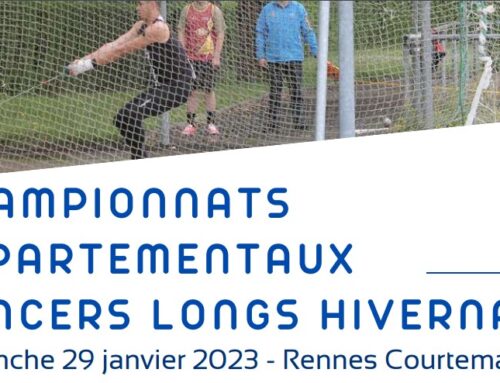 Championnats départementaux Lancers longs hivernaux, Rennes Courtemanche, le 29 Janvier 2023