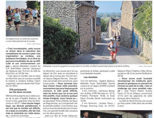Sébastien Laurent 1er vainqueur du Défi du Mont-Dol