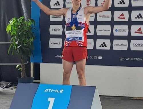 Judicaël Sauvaget Champion de France U18 du 400h, Saint-Etienne, le 20 juillet 2025
